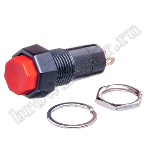 Кнопка без фиксации, восьмиугольная на блок, НР, 220В, красная PSW-6A-R фото 6