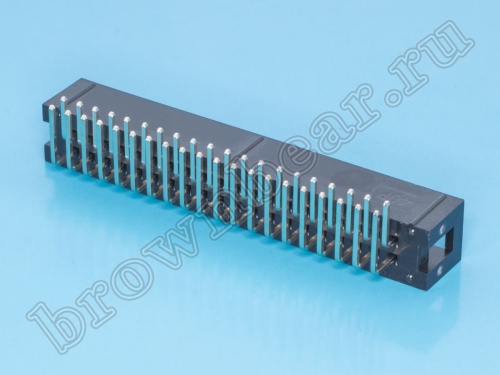 Разъем IDC 2х20 вилка на плату, шаг 2.54мм, прямой угол BH-40R фото 3