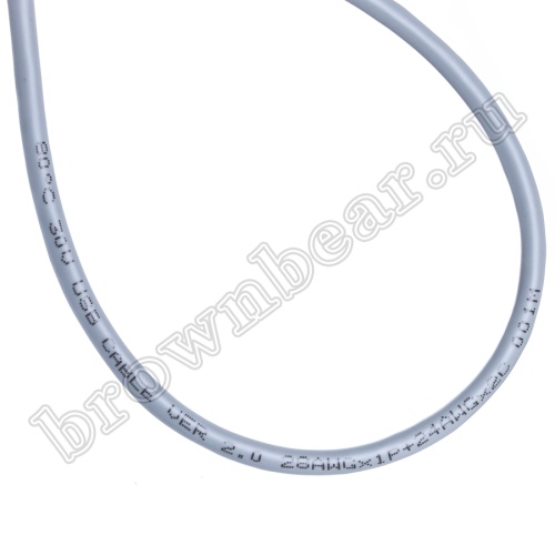 Кабель сигнальный USB, 4 провода, бухта 50 м, серый  фото 3