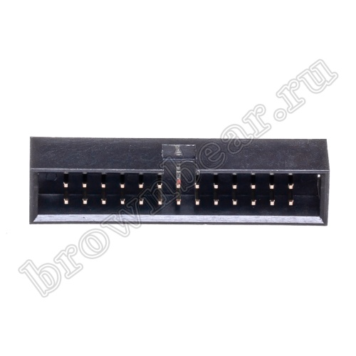 Разъем IDC 2х13 вилка на плату, шаг 2.54мм BH-26 фото 2