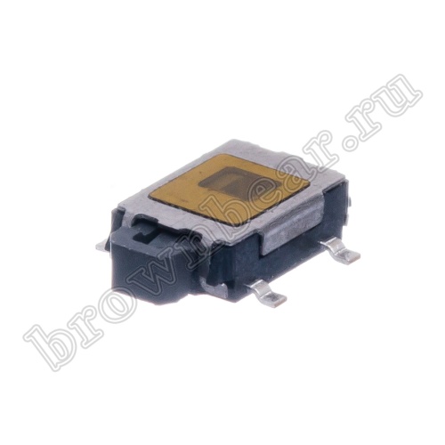 Кнопка тактовая SMD угловая, 6x4 мм, h=7.5 мм, 4 контакта