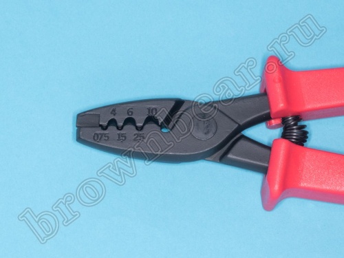 Пресс-клещи (кримпер) для обжима наконечников НШВИ на провод 8-22 AWG YYT-21 фото 3