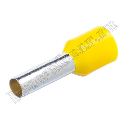 Кабельный наконечник штыревой втулочный изолированный НШВИ 12 мм, под опрессовку на провод 6.0 мм², упаковка 100шт. TIC-6.0-12