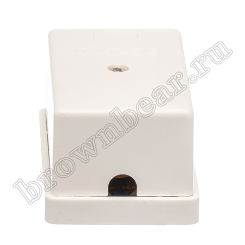 Розетка компьютерная накладная одинарная RJ-45 категории 5е, тип KRONE, экранированная, белая  фото 3