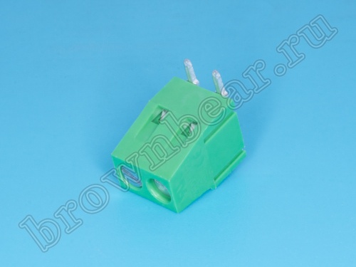 Клеммник винтовой на плату, 2 контакта, 5.0 мм, угловой TB-01RA