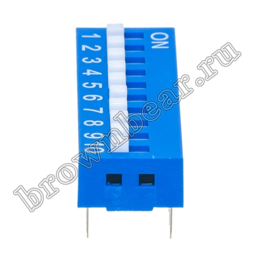 Переключатель Dip-Switch 10 контактных групп SWD1-10 фото 3