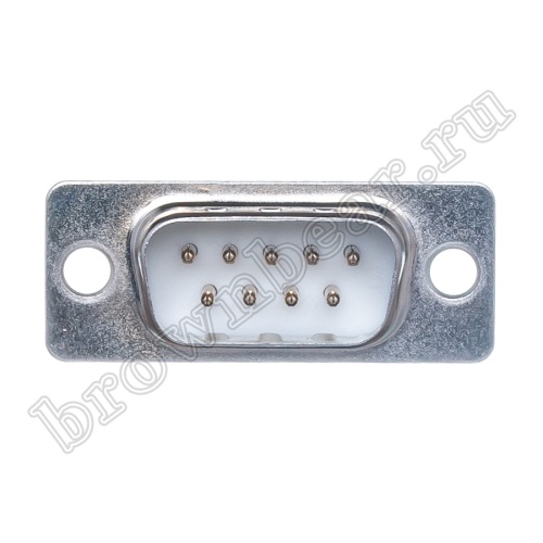 Разъем D-SUB  9 контактов, вилка на кабель, пайка DB-9M фото 4