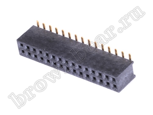 Разъем 2х15 гнездо на плату, поверхностный монтаж, шаг 1,27мм