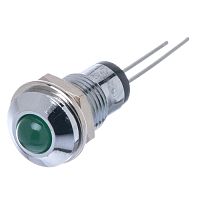 Светодиод 12В в корпусе индикаторный, зеленый, 12.0 mcd