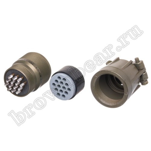 Разъём Amphenol серии MS 14 контактов, розетка на кабель, тип 20, наружная резьба MS3101E-20-27S фото 7