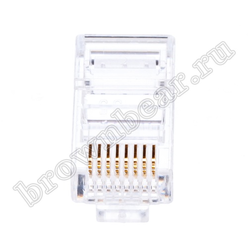 Разъём RJ-45 (8P8C) 3 зубца, вилка под плоскую витую пару TP-8P8C-S3 фото 7