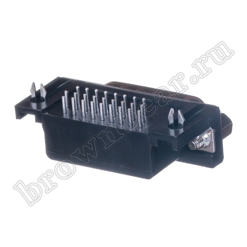 Разъем D-SUB  26 контактов высокой плотности, вилка на плату, прямой угол 7.2мм DHR-26M фото 2