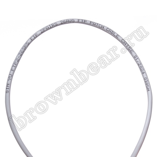 Кабель Витая пара, 2 пары, медный, 5e категория, многожильный, экранированный, серый, бухта 305м SIN YU фото 2