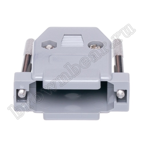Корпус разъема D-SUB  15 контактов с удлиненными винтами, серый DPT-15C фото 6