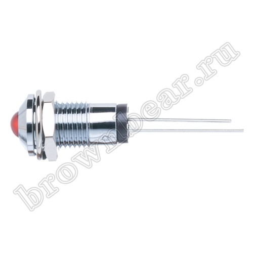 Светодиод в корпусе индикаторный, красный, 12.0 mcd фото 2