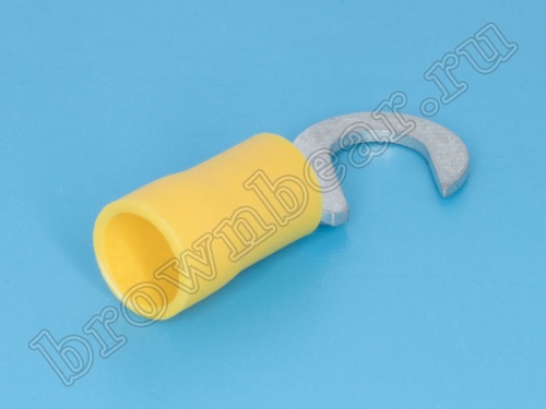 Клемма крюк тип "C" 6.4 мм на провод 4.0 - 6.0 мм², изолированная, кратно 100шт. TCI-5.5-6 фото 2