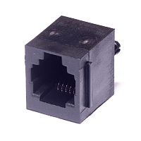Разъём RJ-12 гнездо на плату, 6P6C, тип 3/1 TJ3/1-6P6C