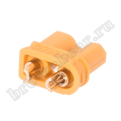 Разъем питания XT30 для АКБ, 2 контакта, розетка на кабель XT30U-F.G.Y фото 5