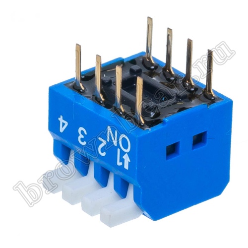 Переключатель Dip-Switch 4 контактных группы, пиано  SWD3-4 фото 4