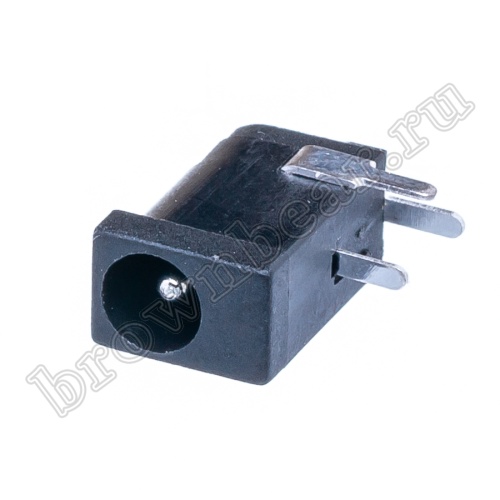 Разъем питания штырьковый DC гнездо, 1.3 мм, на плату, плоские контакты DJK-05D