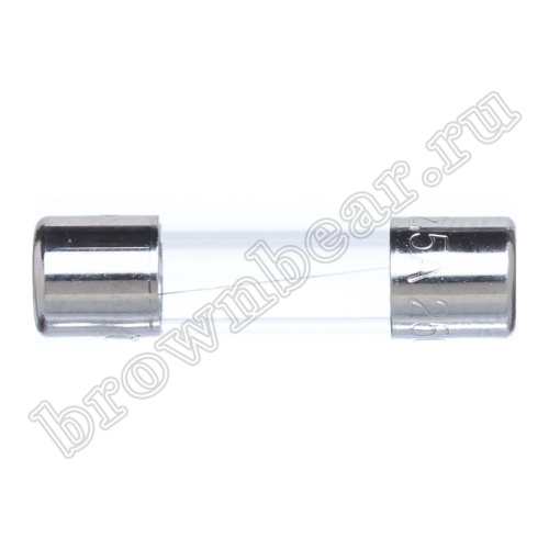 Предохранитель 5х20 мм, цилиндрический, стеклянный, быстрый, 2.5А/250В (GFE) фото 4