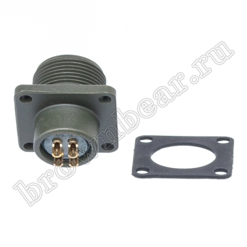Разъём промышленный круглый MIL-5015 серии MS 4 контакта, гнездо на блок фото 4