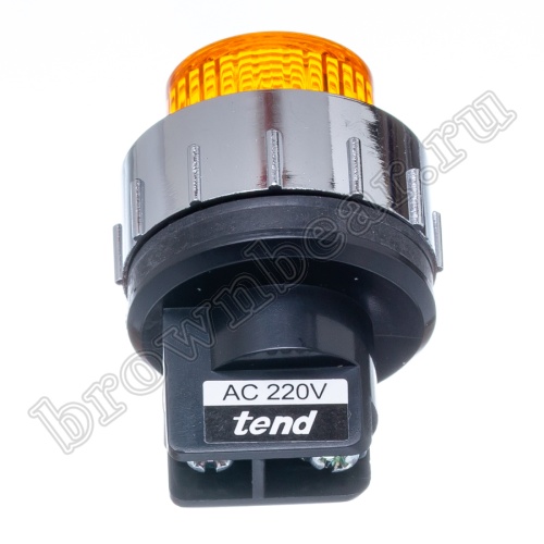 Лампа неоновая индикаторная 220В, d 25 мм, оранжевая фото 3