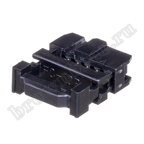 Разъем IDC 2х5 розетка на плоский кабель, шаг 2.54мм IDC-10 фото 3