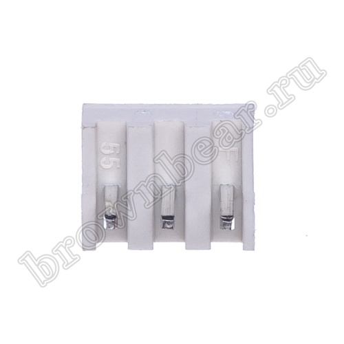 Разъем питания 3 контакта, вилка на плату, шаг 2.54 мм WF-3 фото 5