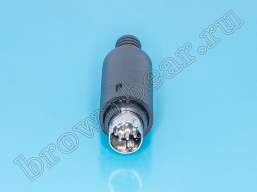 Вилка mini DIN 8 контактов на кабель MDN-8M фото 3