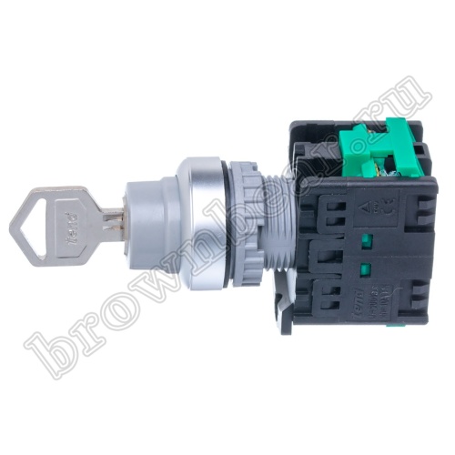 Селекторный переключатель управления с ключом, 3 позиции с фиксацией, 30 мм, НP TN2KS44-1AA фото 2