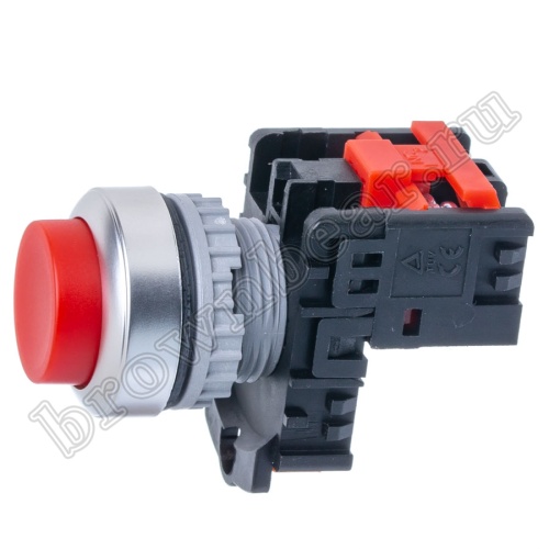 Кнопка управления выступающая, с фиксацией, d 30 мм, НЗ, красная TN2BAR-1B фото 2