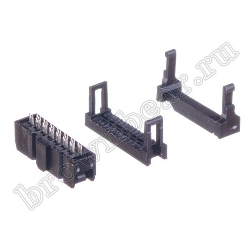 Разъем IDC 2х7 розетка на плоский кабель, шаг 2.54мм IDC-14 фото 5