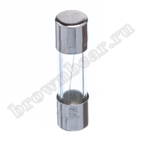 Предохранитель 5х20 мм, цилиндрический, стеклянный, быстрый, 6.3A/250В (GFE) фото 2