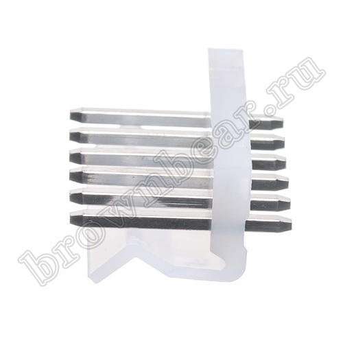 Разъем питания 6 контактов, вилка на плату, шаг 3.96 мм PWL-6/2 фото 5