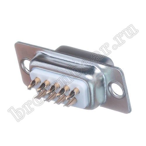 Разъем D-SUB 9 контактов, гнездо на кабель, пайка, тип 2 DB-9F фото 2