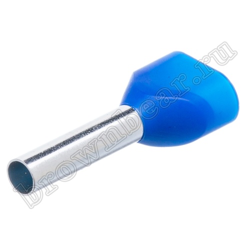 Наконечник штыревой втулочный изолированный НШВИ2 13 мм, под опрессовку на провод 2.5 мм², упаковка 100шт. TIC2-2.5-13