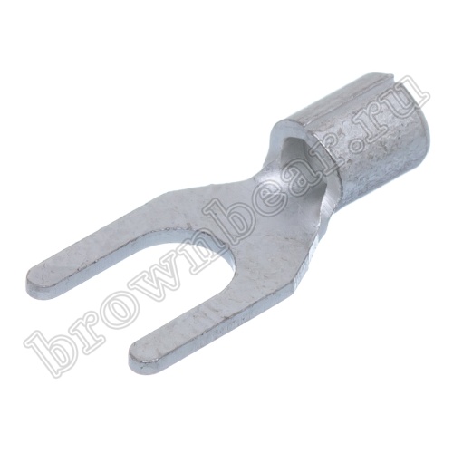 Клемма вилочная обжимная тип "U" 4.3 мм на провод 1.5 - 2.5 мм², неизолированная, кратно 100шт. TY-2-4