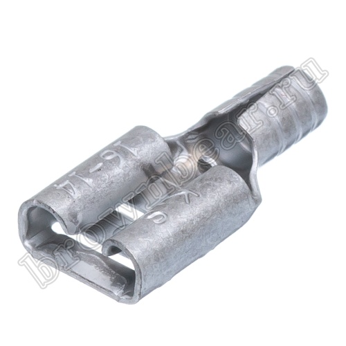 Клемма плоская обжимная 6.3 мм, гнездо на провод 1.5 - 2.5 мм², кратно 100шт., РП-М TA-2F