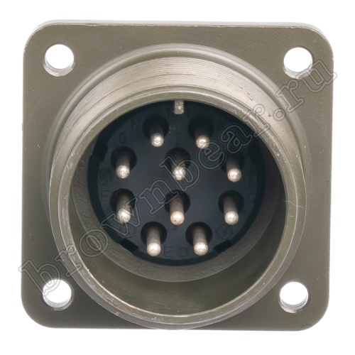 Разъём Amphenol серии MS, 10 контактов, вилка на блок, тип 18, резьбовой MS3102E-18-1P фото 5