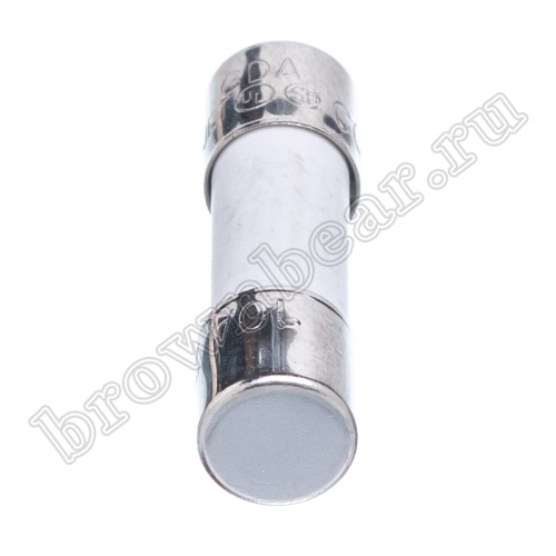 Предохранитель 5х20 мм, цилиндрический, керамический, с задержкой, 10А/250В (GDA) фото 3