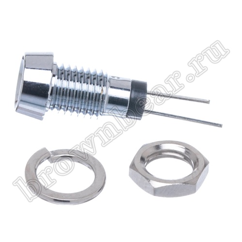 Светодиод 12В в корпусе индикаторный, красный, 7.0 mcd фото 5