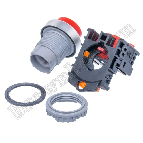 Кнопка управления выступающая, с фиксацией, d 30 мм, НЗ, красная TN2BAR-1B фото 6