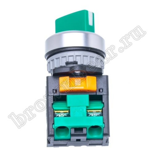 Селекторный переключатель управления, 2 позиции с фиксацией, 30 мм, НР, зеленый TN2SS2G-1A фото 2