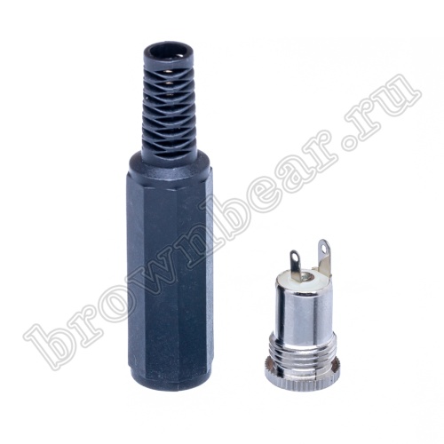 Разъем питания DC гнездо 2.1 х 5.5 мм, на кабель с амортизатором, тип 2 DJK-00A-2 фото 2