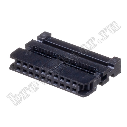 Разъем IDC 2х10 розетка на плоский кабель, шаг 2.00мм IDC2-20