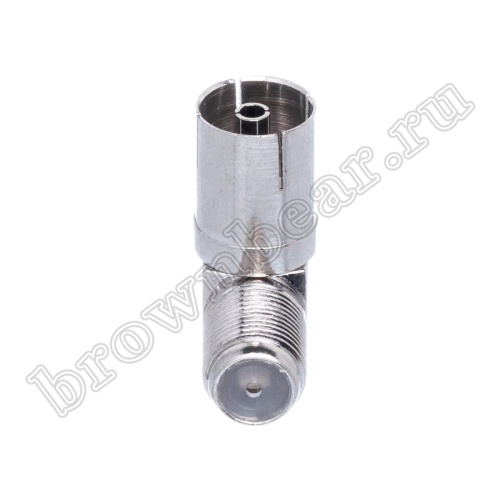 Переходник F гнездо - TV гнездо, Г-образный FJ/LPALJ фото 4