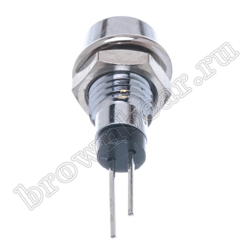 Светодиод 12В в корпусе индикаторный, зеленый, 12.0 mcd фото 2