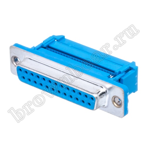 Разъем D-SUB 25 контактов, гнездо на плоский кабель DI-25F