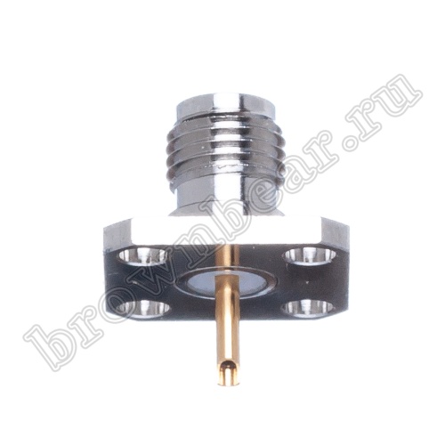 Разъем SMA гнездо на блок, пайка, крепление под 4 винта SMA-BJ2 фото 3